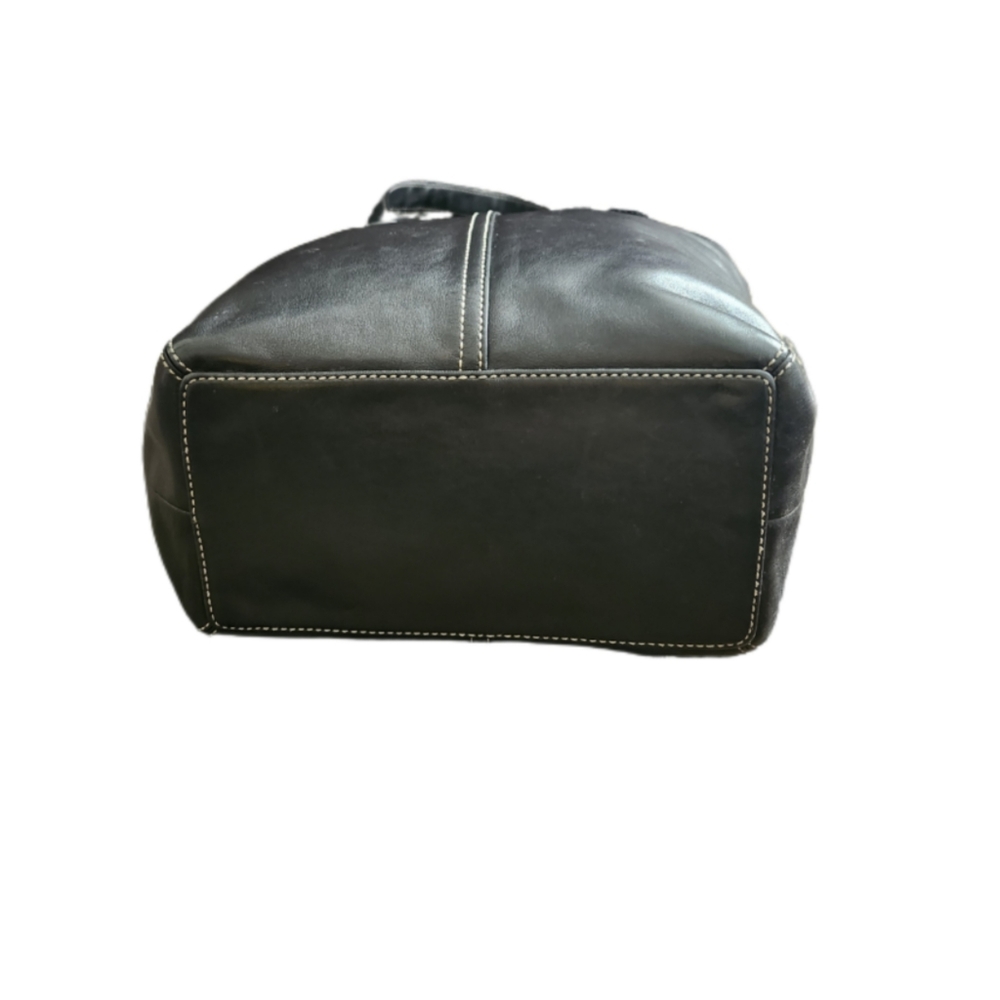 VINTAGE COACH HAMPTON NO. B068-9572 BLACK LEATHER SOHO SHOULDER BAG - Picture 6 of 10